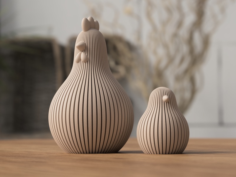 Easter Chicken Figurines